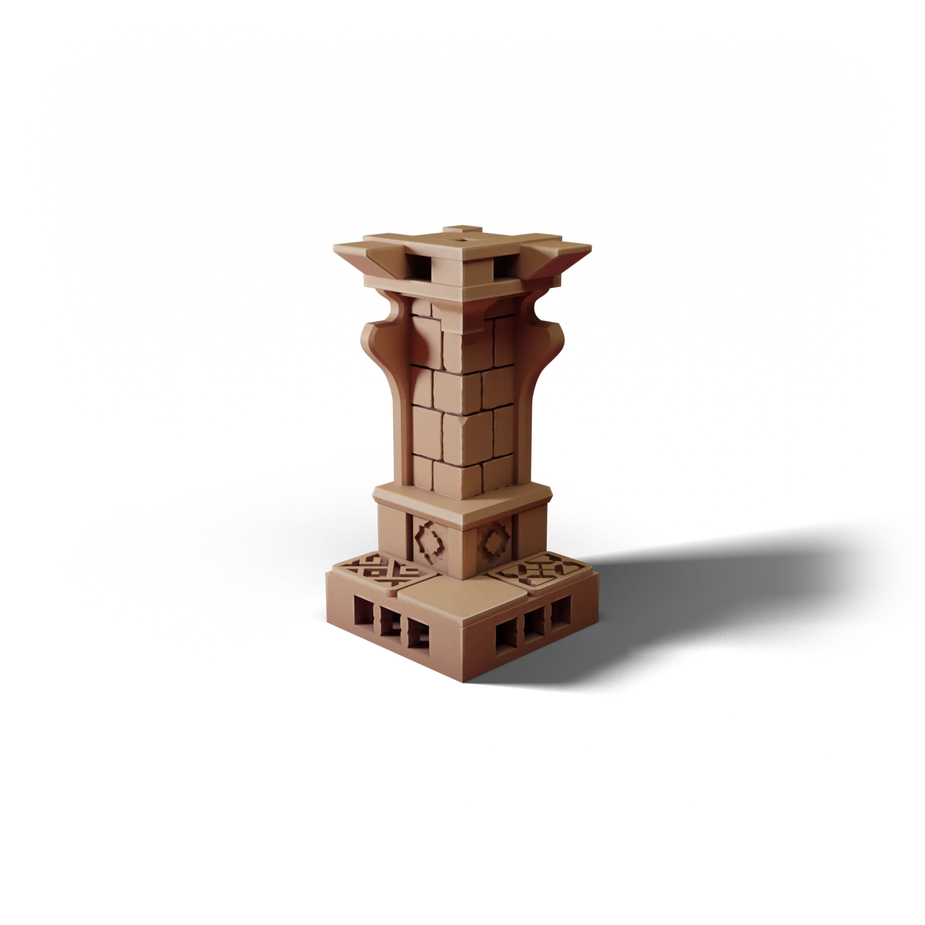 Corner 1×1 B — Corner 1×1 B — clean clay render