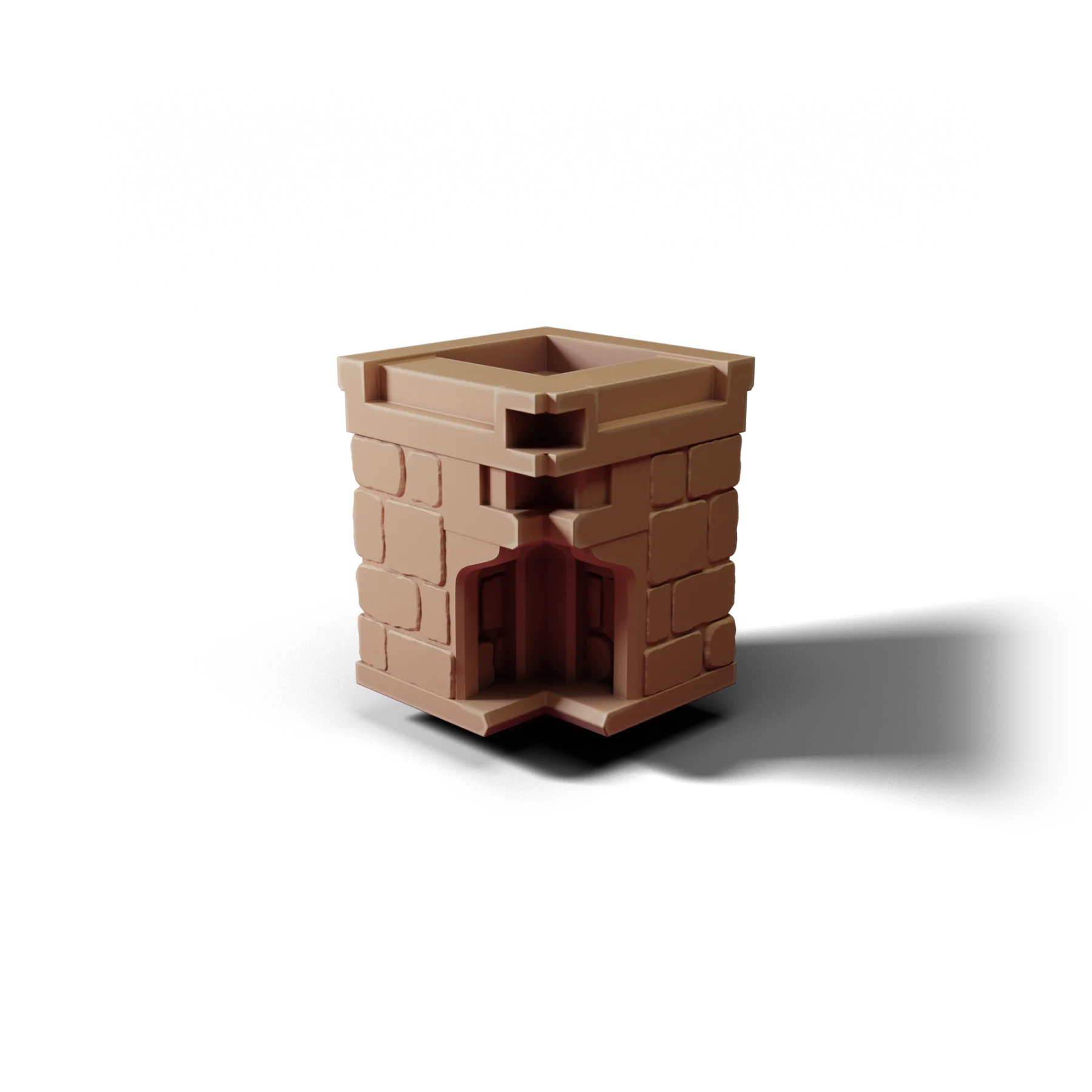 Corner 1×1 Top A — Corner 1×1 Top A — clean clay render