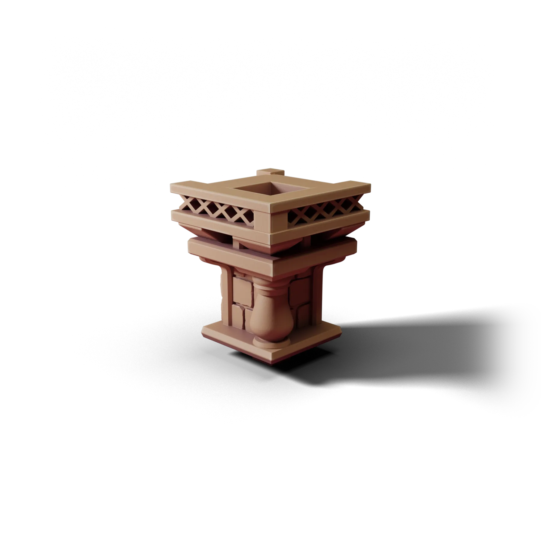 Corner 1×1 Top B — Corner 1×1 Top B — clean clay render