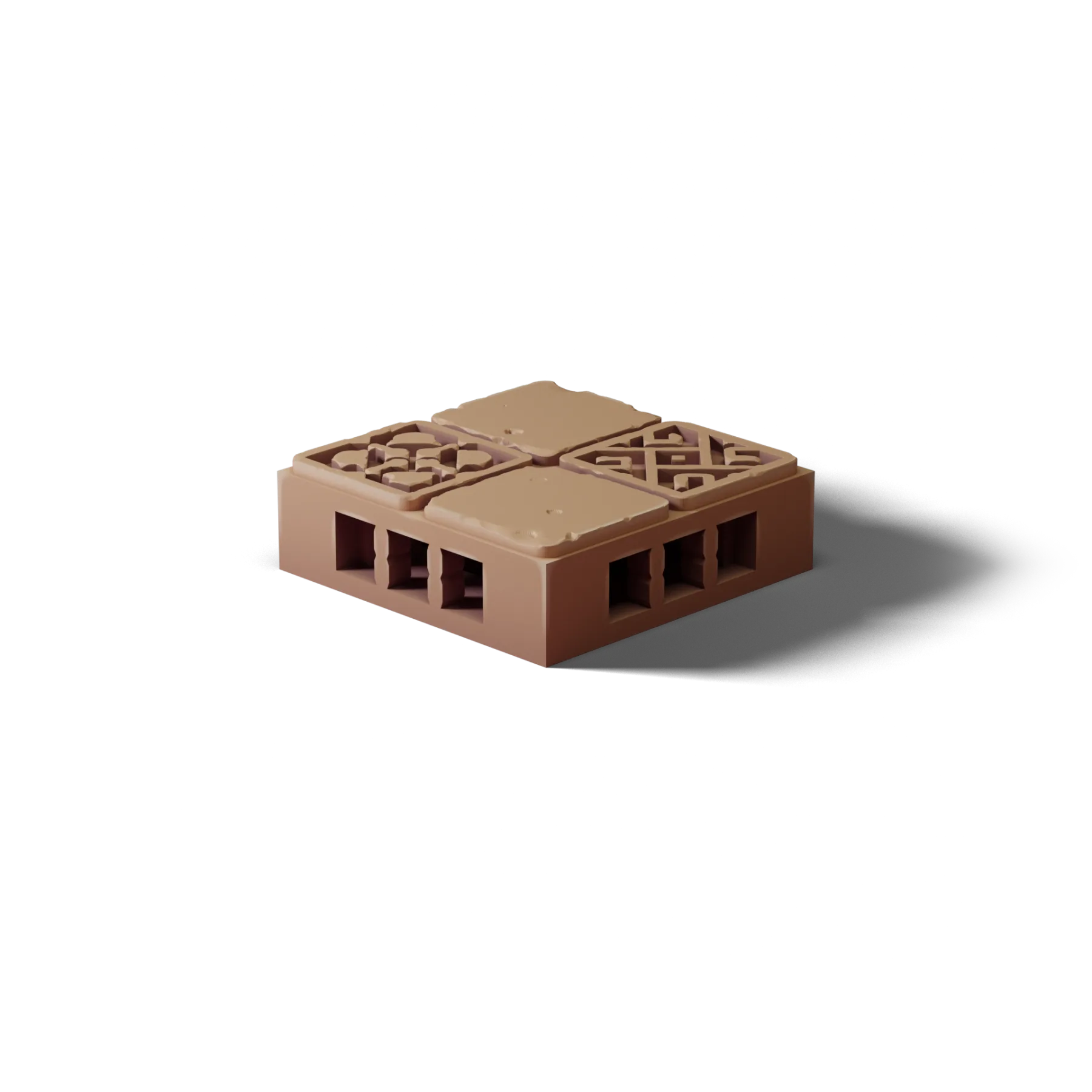 Floor 1×1 B — Floor 1×1 B — clean clay render