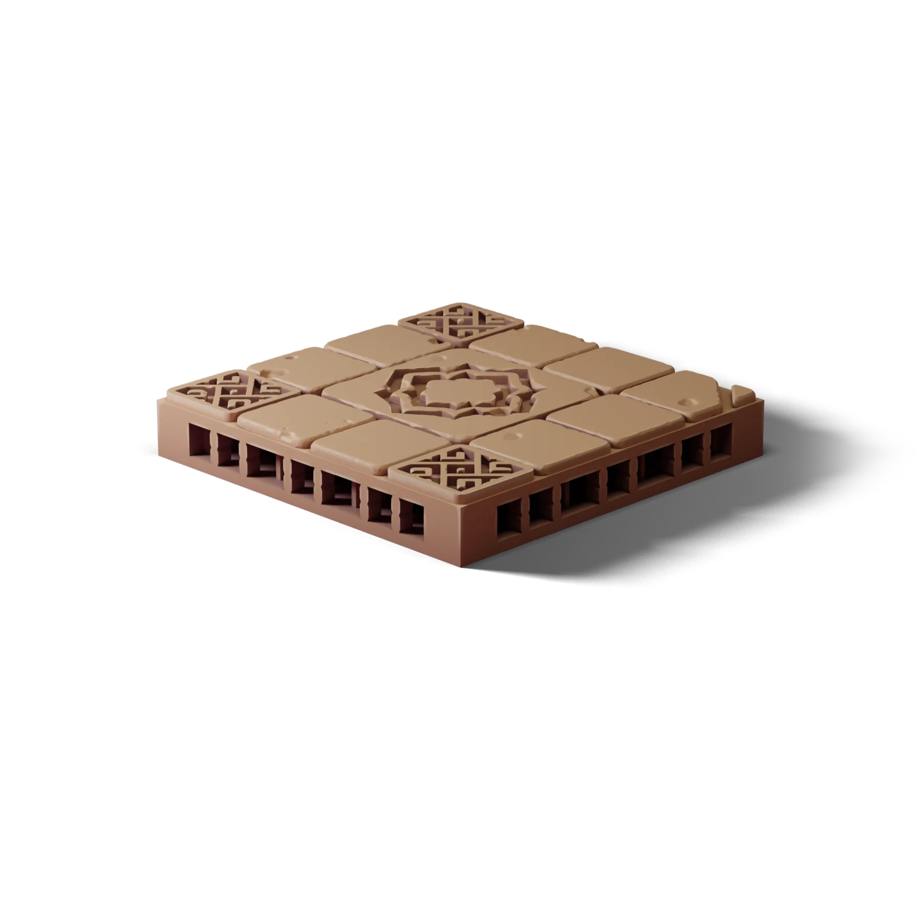 Floor 2×2 A — Floor 2×2 A — clean clay render