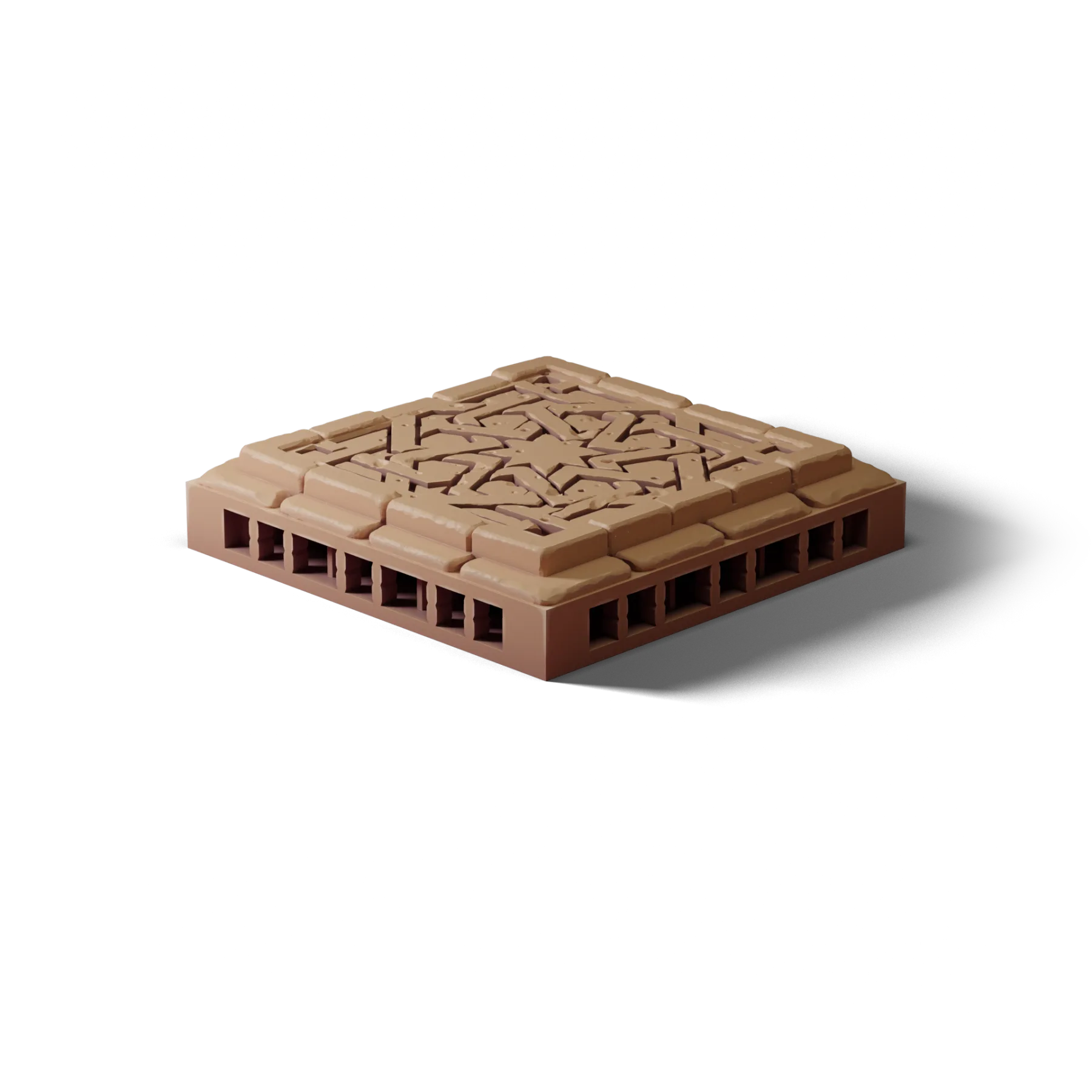 Floor 2×2 Hazim A — Floor 2×2 Hazim A — clean clay render