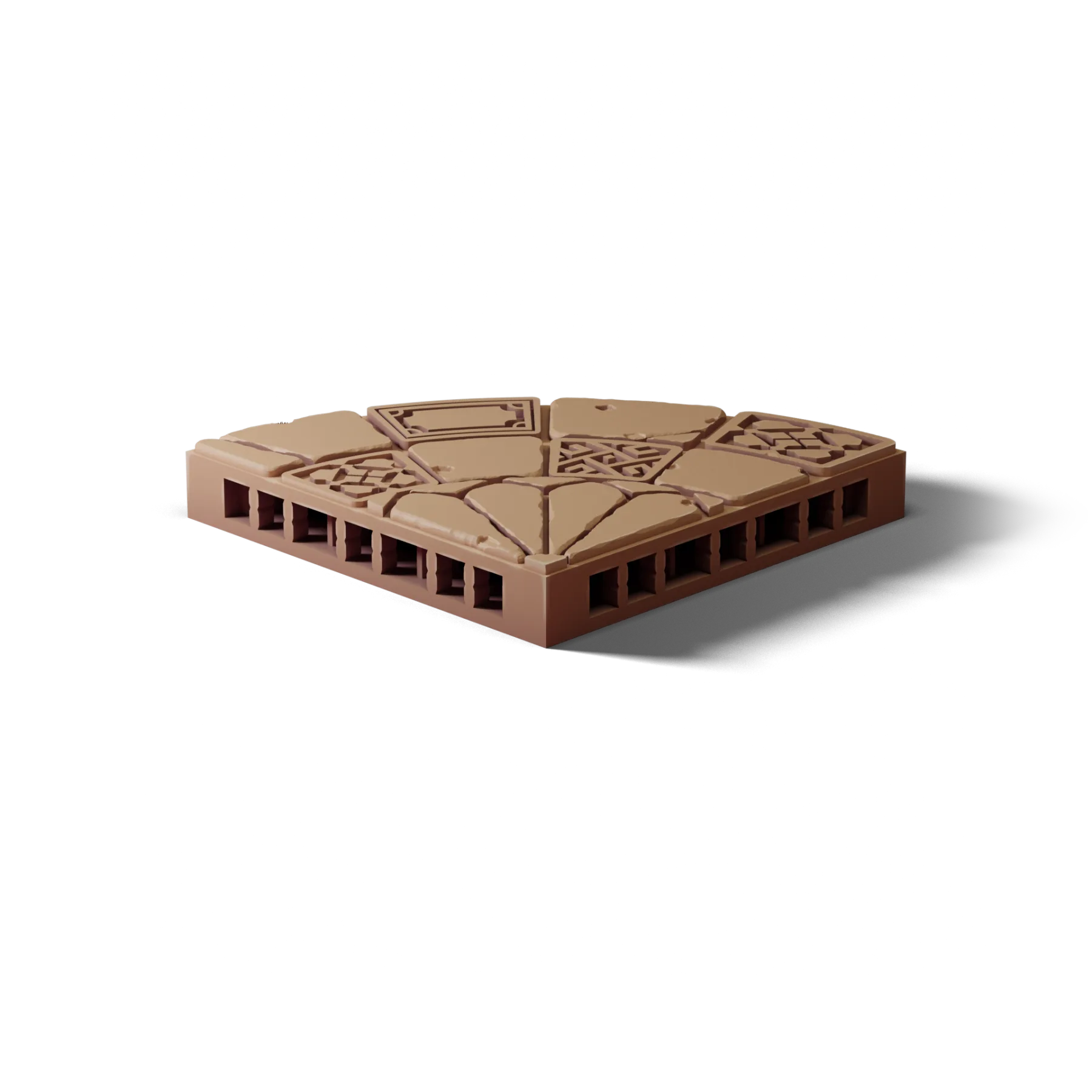 Floor Curve 2×2 A — Floor Curve 2×2 A — clean clay render