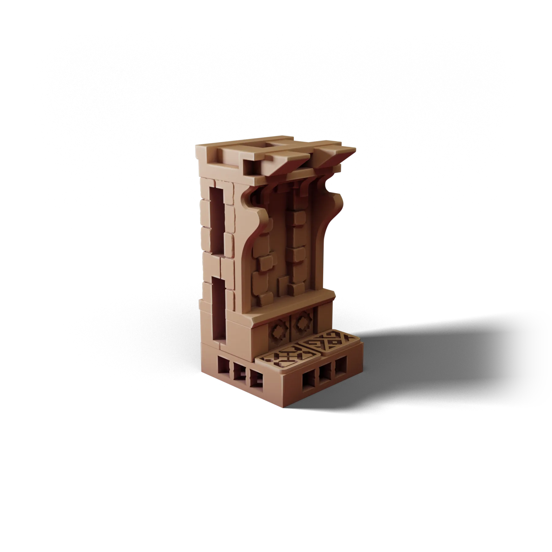 Wall 1×1 A — Wall 1×1 A — clean clay render