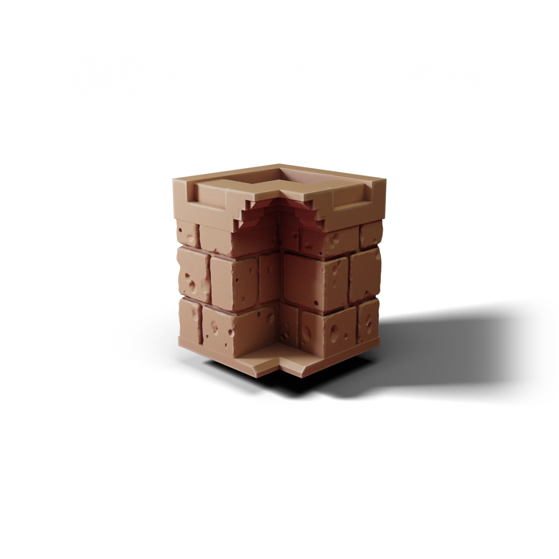Corner 1×1 Top A — Corner 1×1 Top A — clean clay render