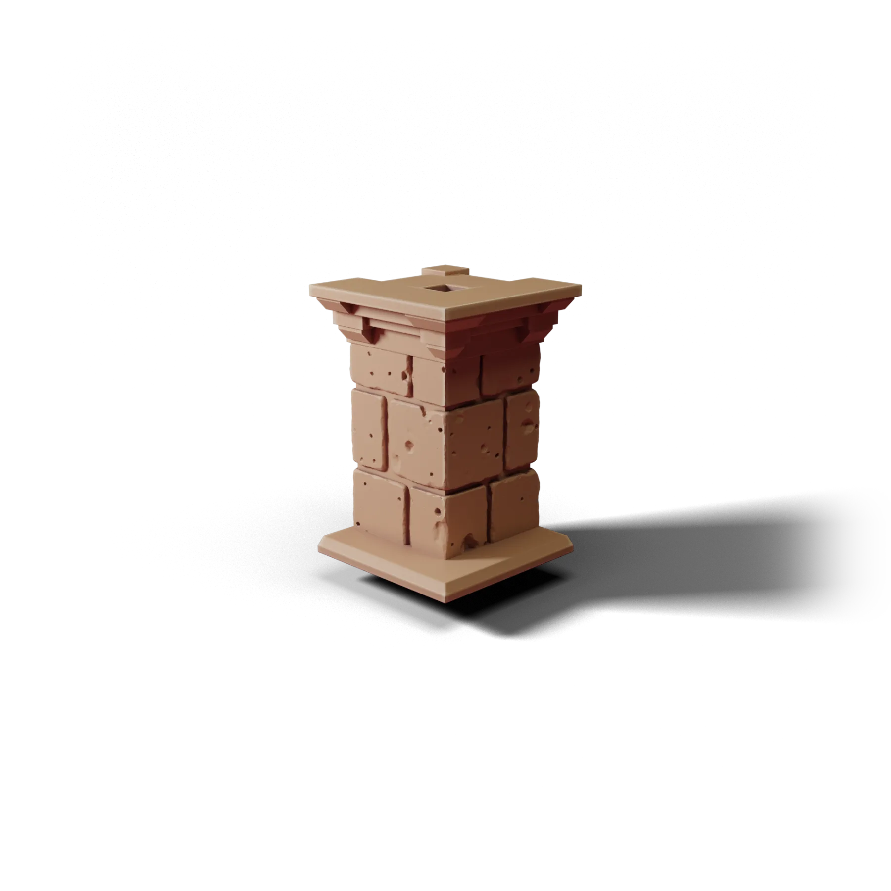 Corner 1×1 Top B — Corner 1×1 Top B — clean clay render