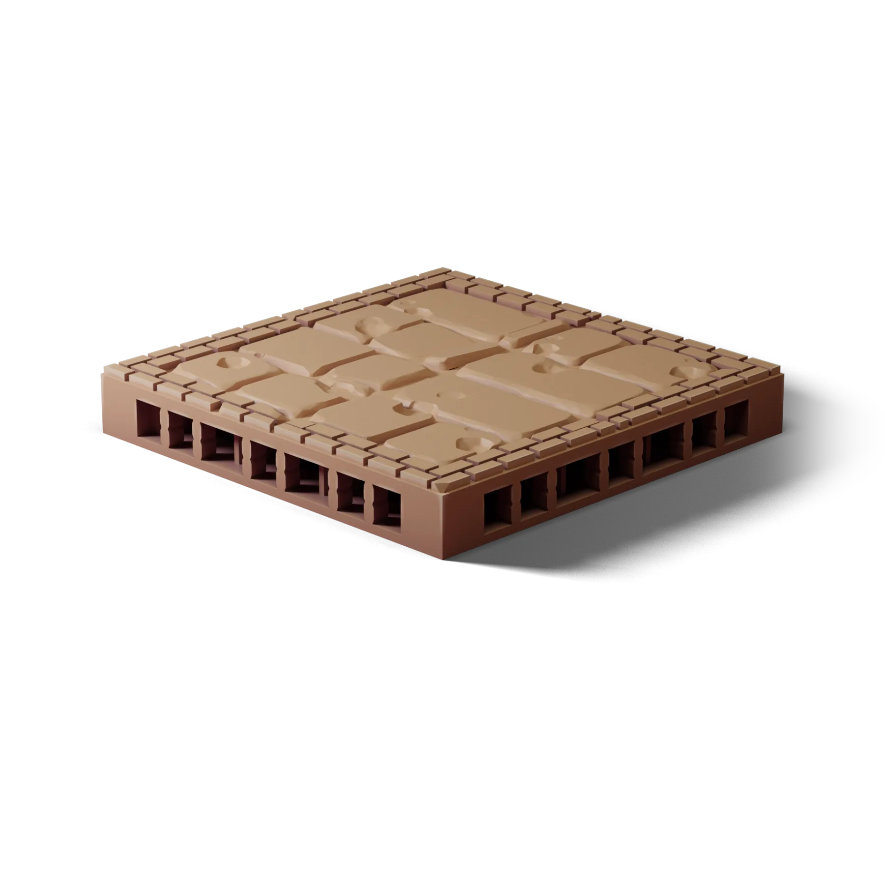 Floor 2×2 A — Floor 2×2 A — clean clay render