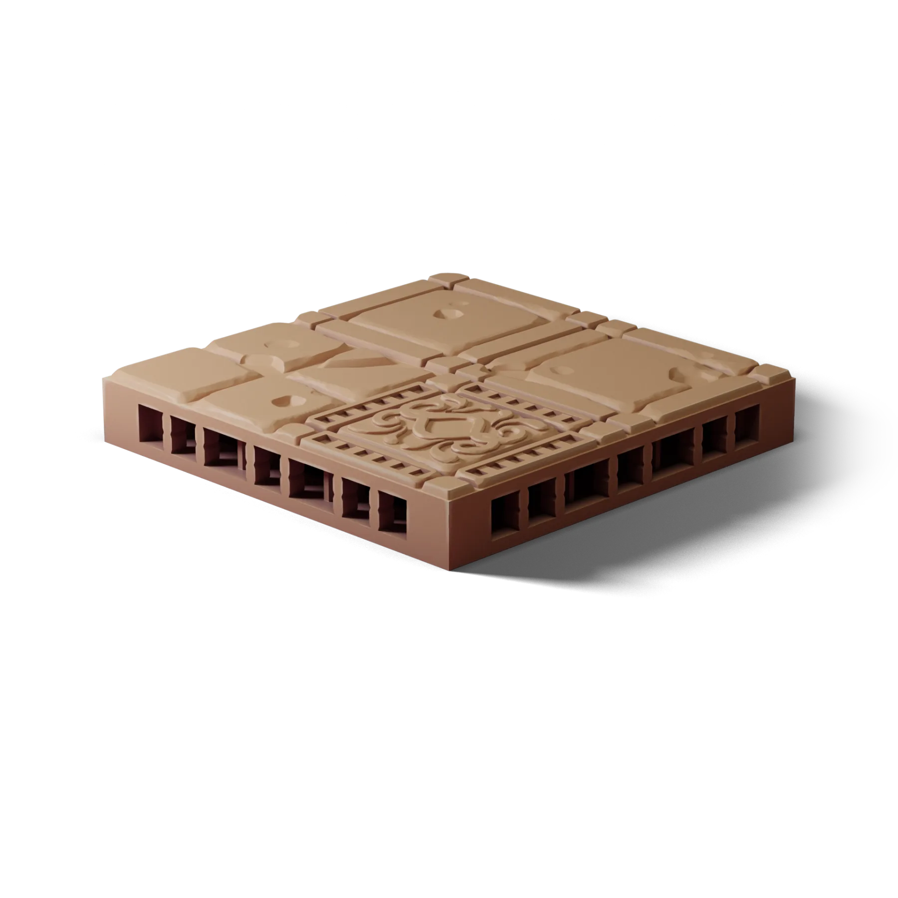 Floor 2×2 B — Floor 2×2 B — clean clay render