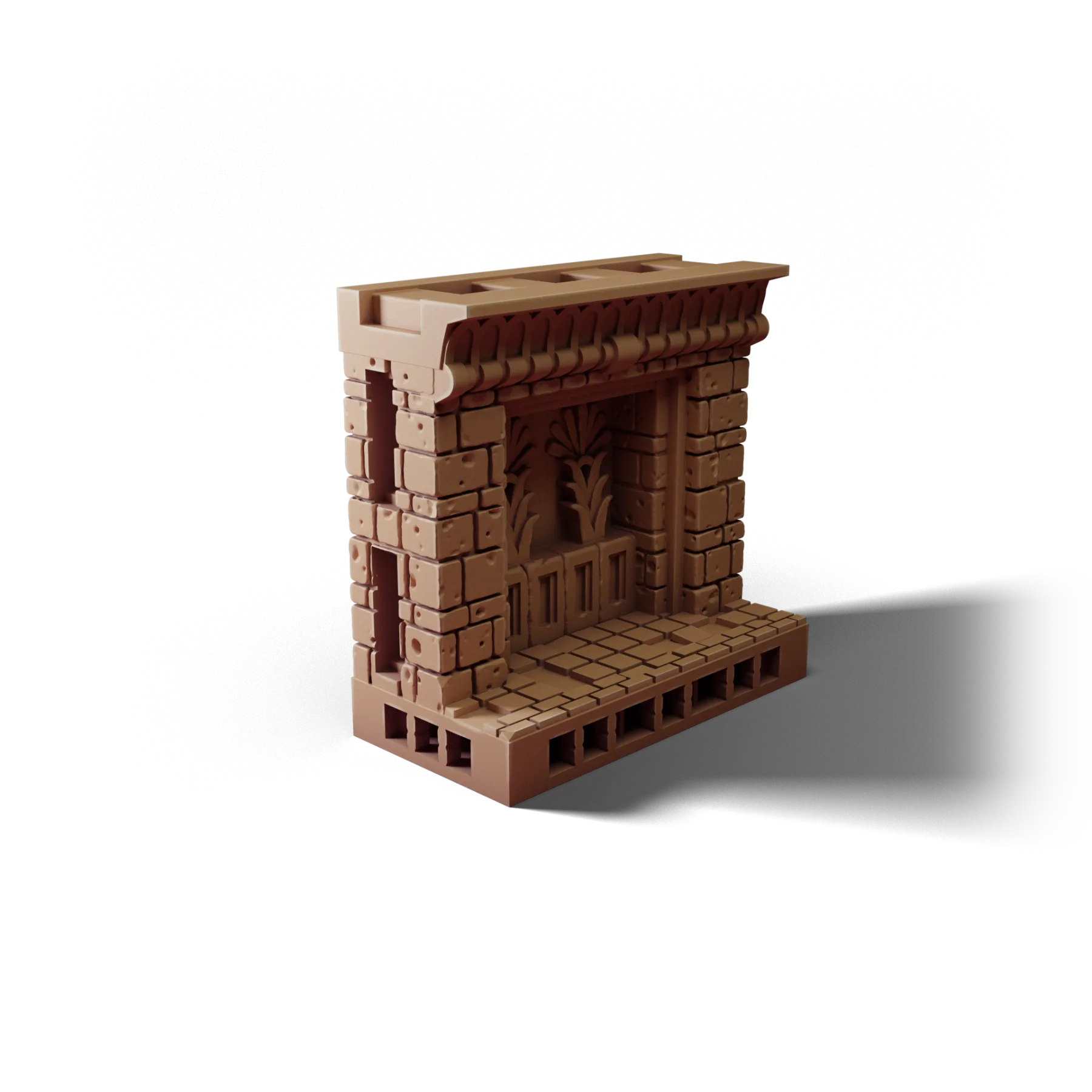 Wall 2×1 A — Wall 2×1 A — clean clay render