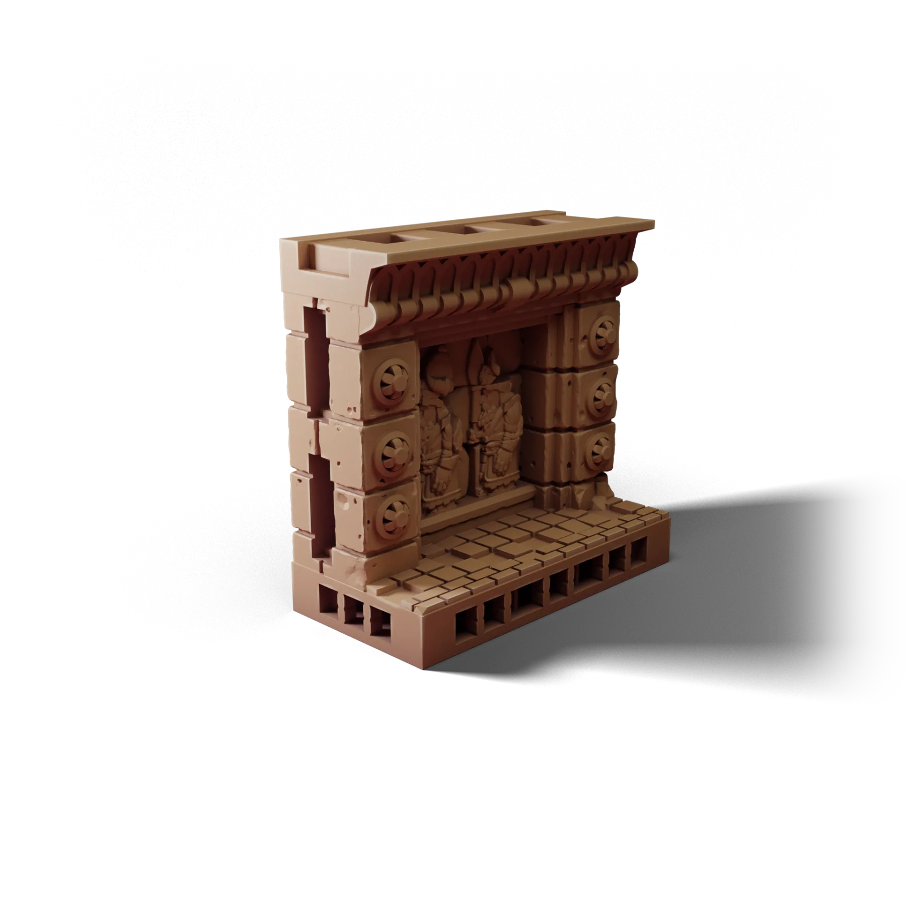 Wall 2×1 C — Wall 2×1 C — clean clay render