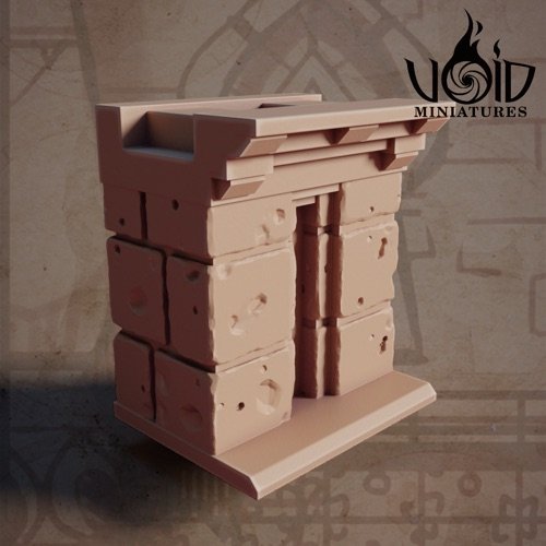 Wall 1x1 Top A scenery render — The Deadstones of Uhrk