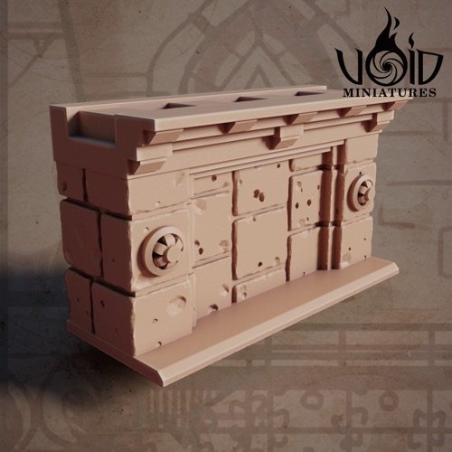 Wall 2x1 Top C scenery render — The Deadstones of Uhrk