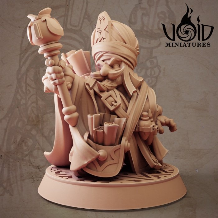 Male Alchemist 01 miniature render — Lost Bolts of Hazim
