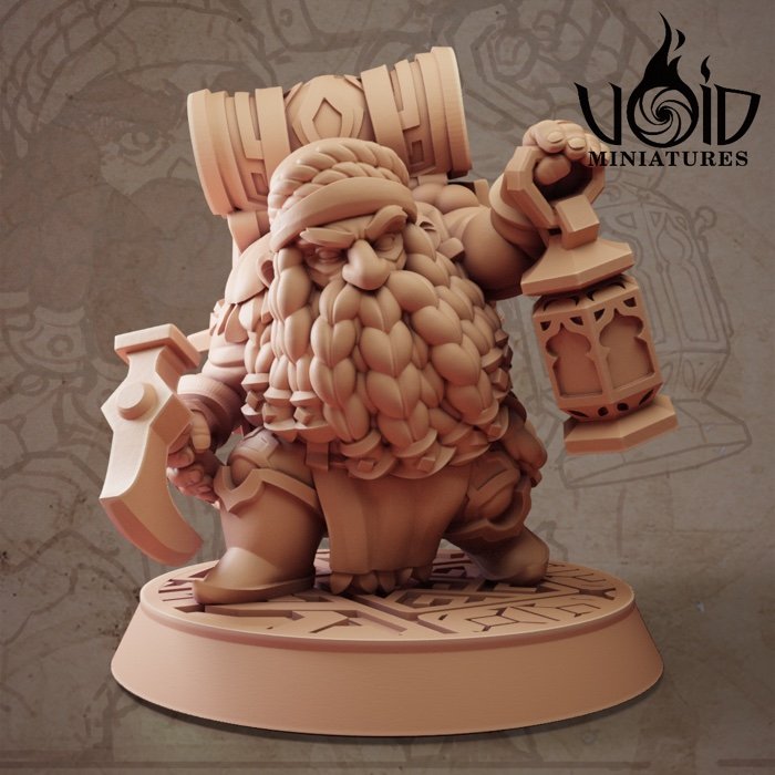 Male Treasure Seeker 01 miniature render — Lost Bolts of Hazim