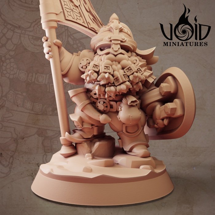 Male Warbringer miniature render — Lost Bolts of Hazim