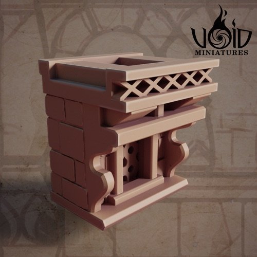 Wall Top 1x1 A scenery render — Lost Bolts of Hazim